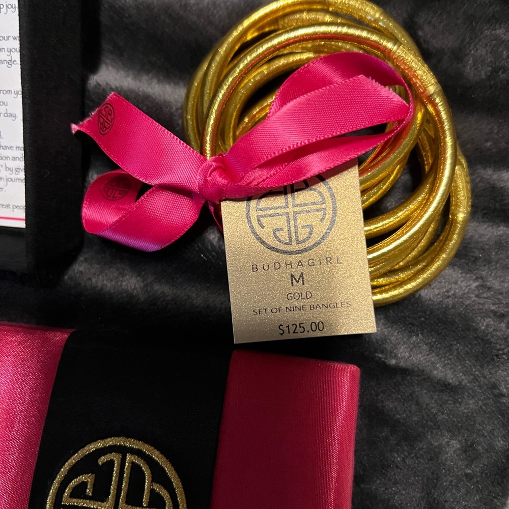 BudhaGirl All Weather Gold Bangles set. Never worn